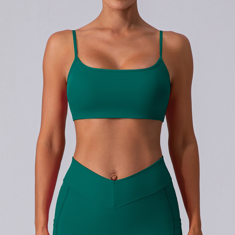 Sports Bra Racerback - Frauen Sport-Bh Stoßfest Fitness Tops Push-Up