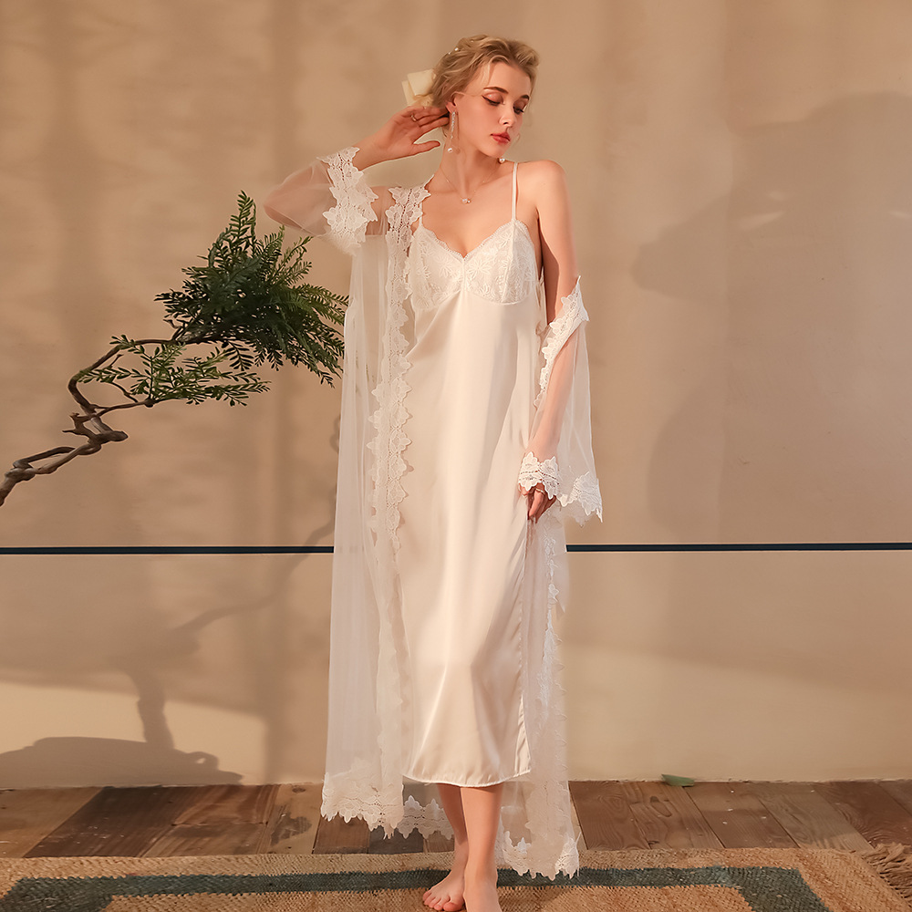 Braut-Satin-Spitzenrobe, Cami- – Sheer Mesh Bra Bewertung und Preis